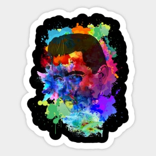 Johnny Cash - Paint  Splash Color Sticker